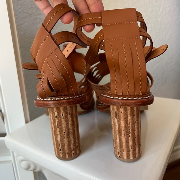 Ulla Johnson Meerkat Madeira Twisted Contrast High Heel - Size 9 - Picture 8 of 8